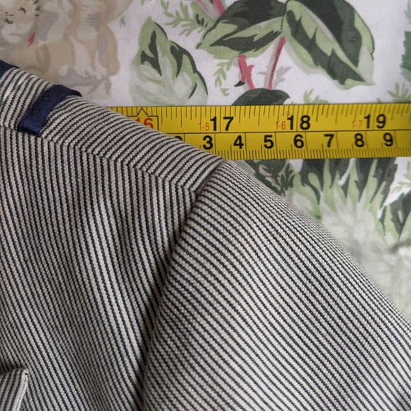 Nygard Collection Blue Striped Blazer sz 14 - Picture 8 of 10